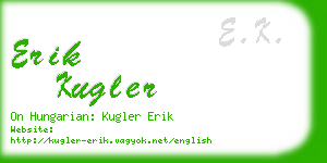 erik kugler business card